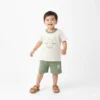 Bear Print T-Shirt and Shorts Set – 2Piece Imported Outfit how it looks