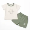 Bear Print T-Shirt and Shorts Set – 2Piece Imported Outfit pair front photo