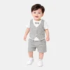 Boys Checkered 2-Piece Outfit Set – Pockets Inside Nickers how it looks