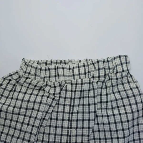 Boys Checkered 3-Piece Outfit Set – Imported Summer Outfit front how it looks fabric closeup