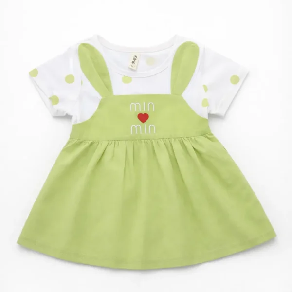Bunny Ear Tutu Dress & Polka Dot Shirt Set - 1 TO 5Y FROCK FRONT
