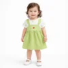 Bunny Ear Tutu Dress & Polka Dot Shirt Set - 1 TO 5Y GREEN HOW IT LOOKS