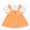 Bunny Ear Tutu Dress & Polka Dot Shirt Set - 1 TO 5Y ORANGE