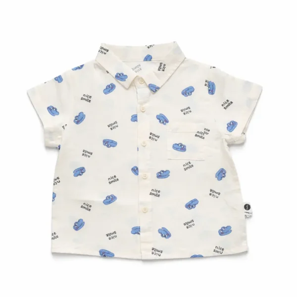 Crocodile Print Shirt & Shorts with Novelty Tie - 1 TO 5Y how it looks shirt