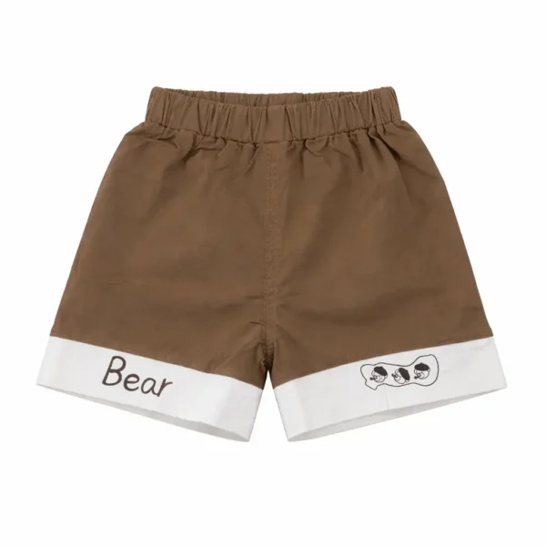 Detective Bear Boys 2Pc Cotton Summer Shorts - 6 TO 24M how it looks nickers