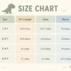 Dino Print Half Sleeve T-Shirt & Shorts - Pockets (Imported) - 1 to 5Y size chart size guide