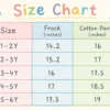 Embroidered Top with Beige Wide Leg Pants Set – 1 TO 6Y size guide size chart