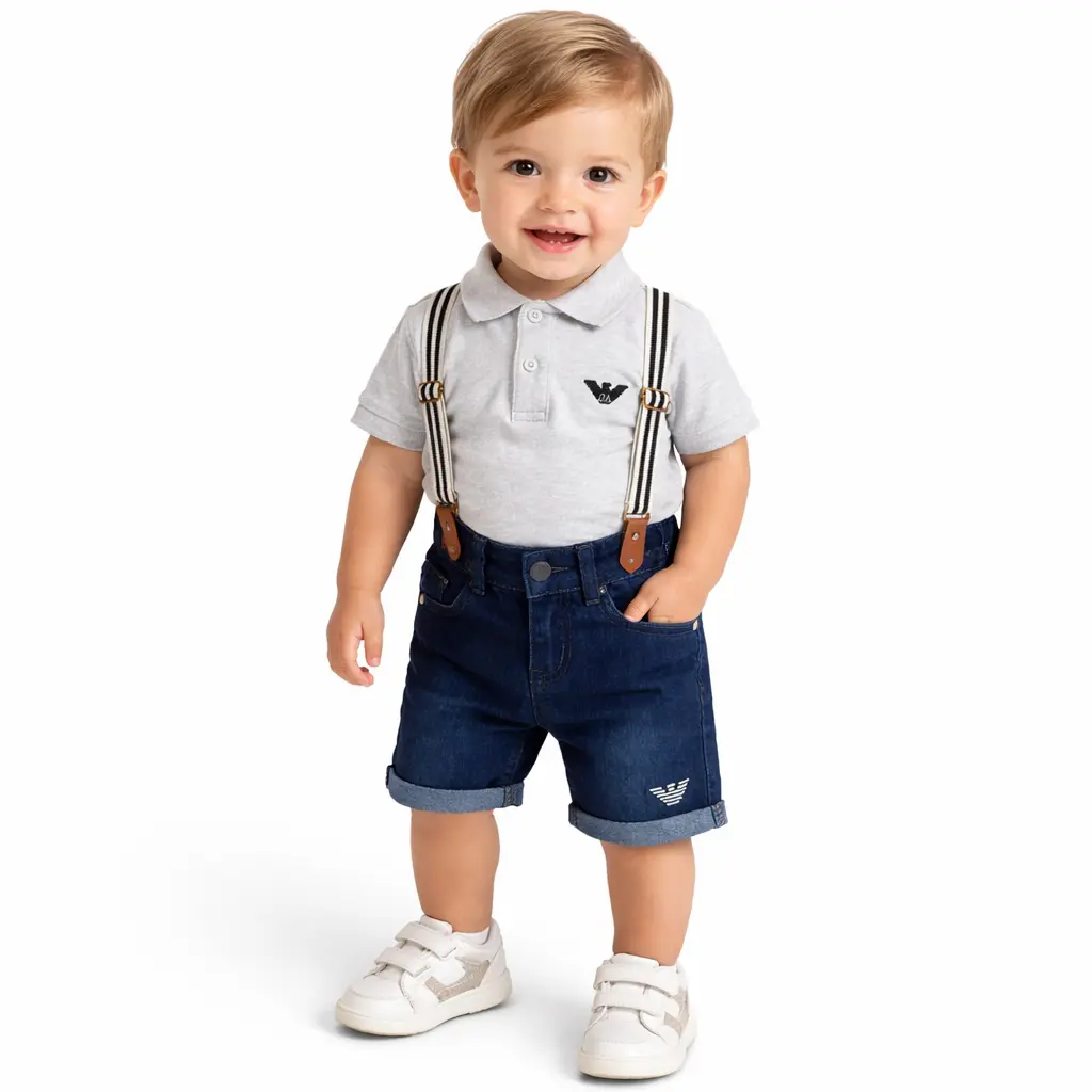 Emporio Armani Inspired Toddler Boy Outfit - 0 TO 24M how it looks