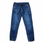 EziFit's Denim Grip Pant Mid Blue Export Quality front