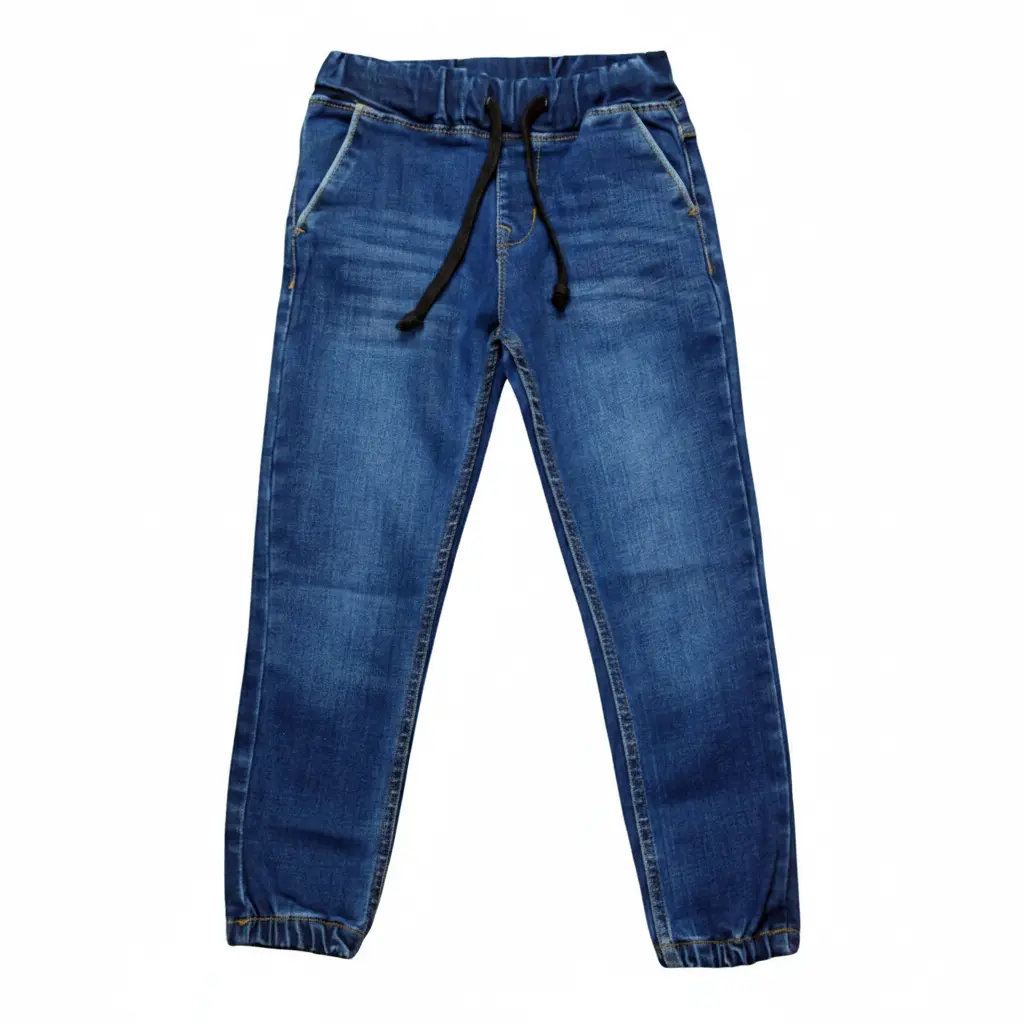 EziFit's Denim Grip Pant Mid Blue Export Quality front