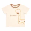 Giraffe T-Shirt & Denim Dungaree Shorts Outfit main photo shirt front