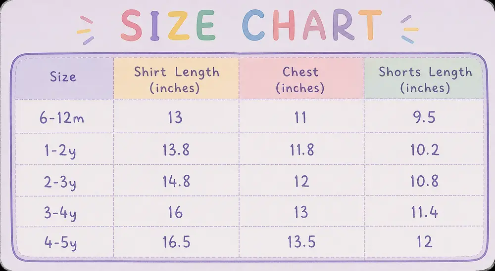 Girls Red Gingham Shorts for Summer - 6M TO 4Y size chart size guide