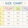 Girls White T-Shirt & Denim Shorts Outfit Set (Imported) - 1 to 5Y size chart size guide