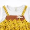 Girls Yellow Floral Pinafore Frock for Summer - 1 TO 5Y closeup