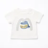 Imported Cartoon T-Shirt & Striped Shorts Summer Outfit shirt
