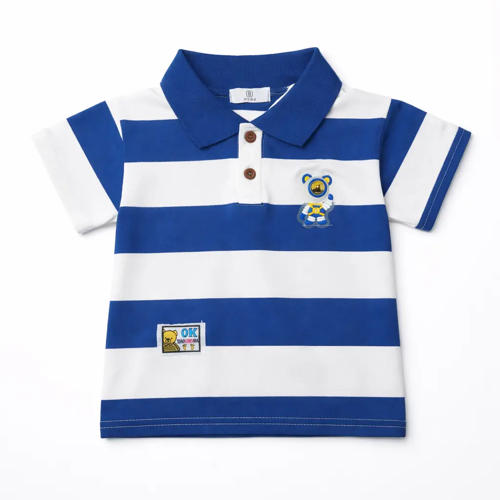 Imported Polo Shirt – Cute Bear Character Patch