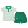 Imported Short Sleeve Polo Top & Elastic Shorts - 1 to 5Y