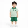 Imported Short Sleeve Polo Top & Elastic Shorts - 1 to 5Y how it looks