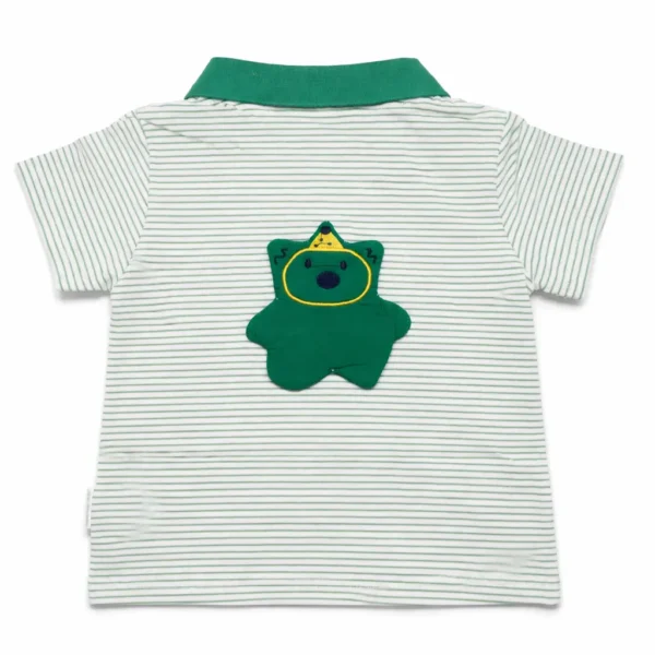 Imported Short Sleeve Polo Top & Elastic Shorts - 1 to 5Y shirt back