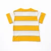 Imported Soft Cotton T-Shirt Round Neck Summer Yellow front side backside