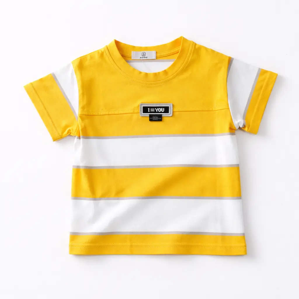Imported Soft Cotton T-Shirt Round Neck Summer Yellow front side