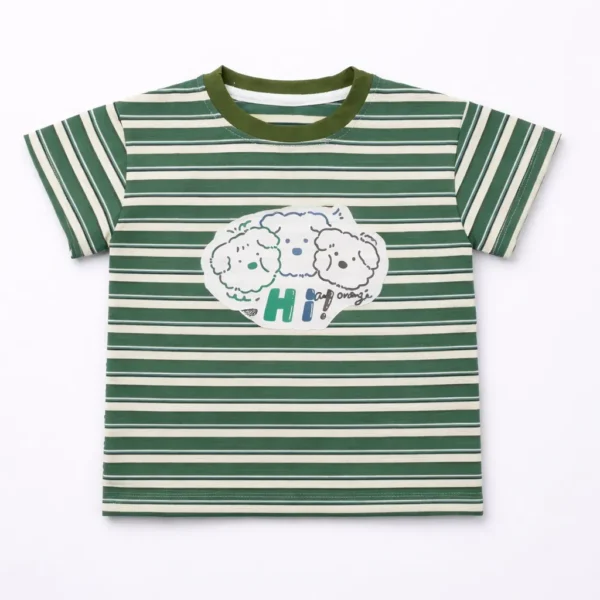 Imported T-Shirt & Shorts Dog Print Summer Outfit front main image shirt front