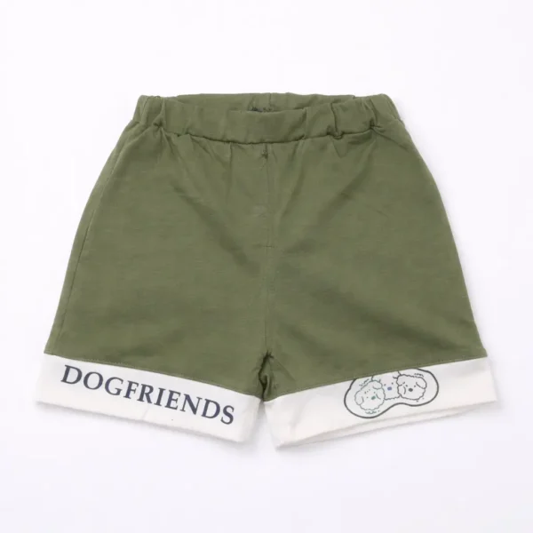 Imported T-Shirt & Shorts Dog Print Summer Outfit front main image trousers front