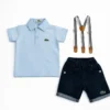 Lacoste Style Polo & Denim Shorts with Gallace - 0 TO 24M pair