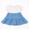 Polka Dot Top and Denim Pinafore Dress Set - 1 TO 6Y how it looks back