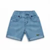 Polo Shirt & Denim Shorts Set with Suspenders - 0 TO 24M how it looks nickers front