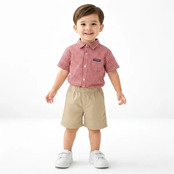 Red Casual 3-Piece Summer Outfit - Imported - 1 TO 5Y how it looks