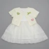 Ribbed Cardigan Tulle Tutu Dress Set - Imported - 1 TO 6Y pair
