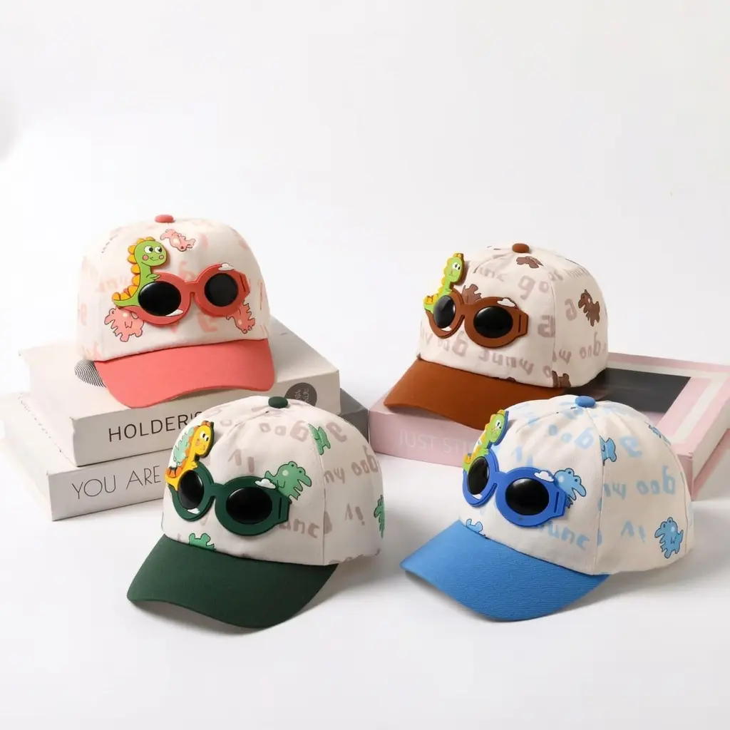 Dinosaur Baseball Cap - Built-in Decorative Sunglasses main photo