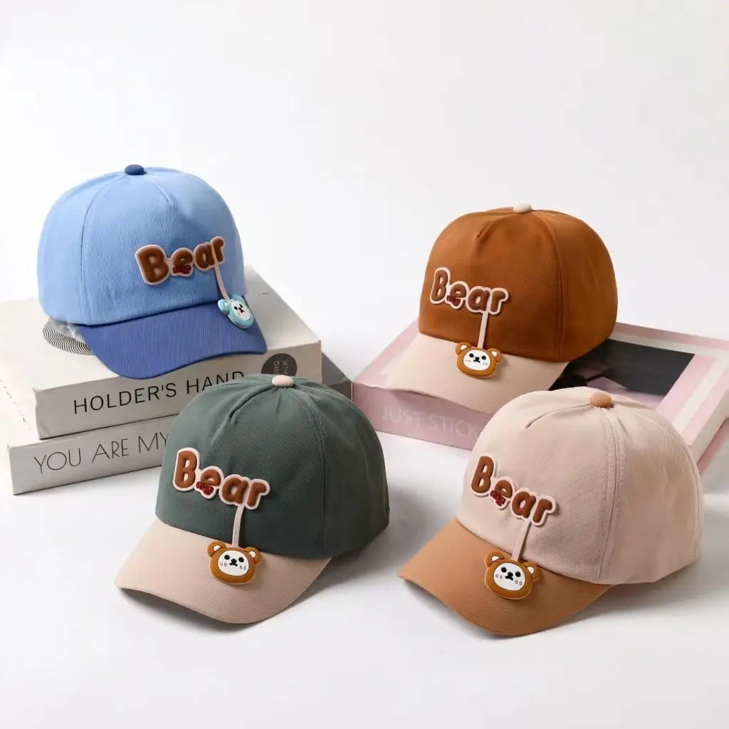 Kids Bear Patch Baseball Adjustable Cap – Imported