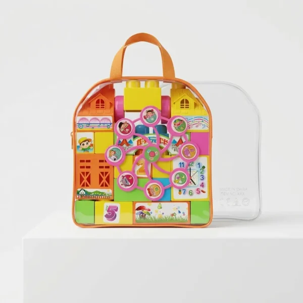 Kids Blocks Castle Building Set 27 PCS DIY Educational Toy main photo front