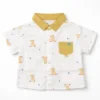 3 Piece Dino Print Short Sleeve Shirt and Shorts Set 1 to 5 Y shirt