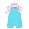 3 Piece Giraffe Romper Set T Shirt Dungaree & Socks 3 to 9M back