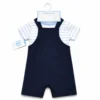 3 Piece Tiger Romper Set T Shirt Dungaree & Socks 3 to 24M back