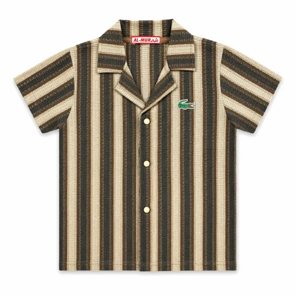 ALM 3 Piece Striped Shirt Sleeveless Inner & Shorts 12M to 5Y main photo shirt