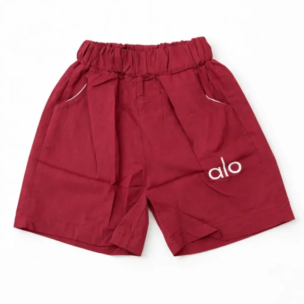 ALO Cream & Maroon T Shirt & Shorts with Waist Bag 1 to 6Y MAIN PHOTO shorts