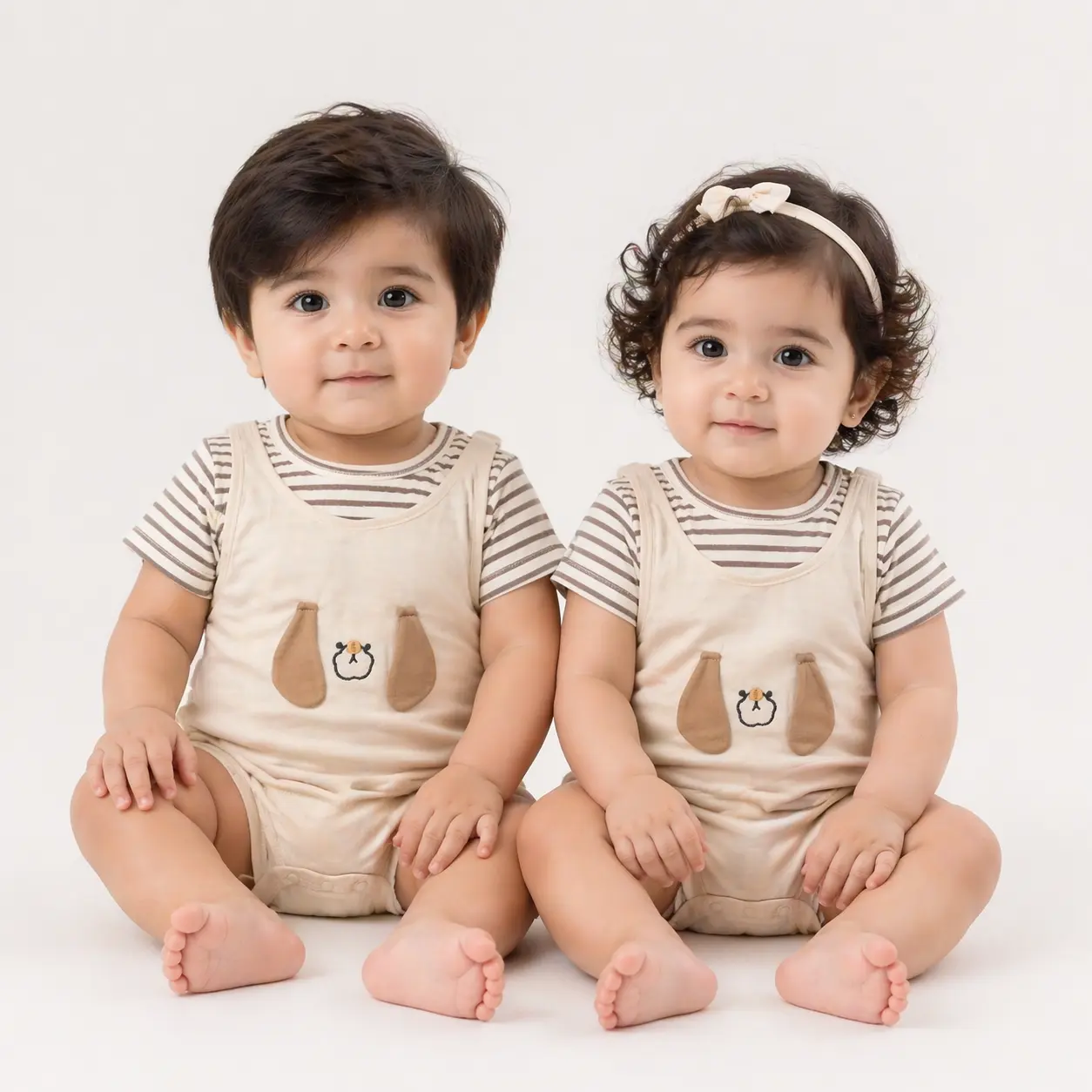 Baby Dog Print Romper Bodysuit Set Imported 6 to 24M