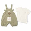 Bear Print Dungaree Set & T-Shirt - Imported - 6 - 24M main photo pair