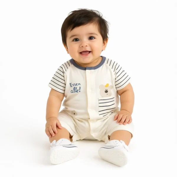 Essen Alle Cotton Romper Imported Pockets Bodysuit 0 to 18M how it looks