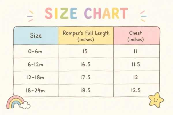 Girls Pink Bunny Cotton Imported Romper Imported 0 to 24M size chart size guide