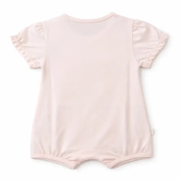 Girls Pink Bunny Print Cotton Imported Romper 0 to 24M back