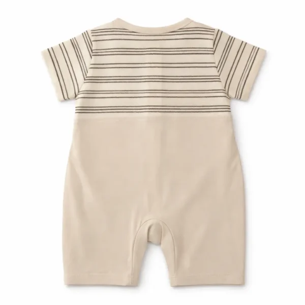 Imported Bear Print Dungaree Be Like Romper 0 to 24M back