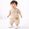 Imported Bear Print Dungaree Be Like Romper 0 to 24M how it looks