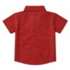 Imported Red Striped T Shirt with Pocket & Collar 12M to 6Y back
