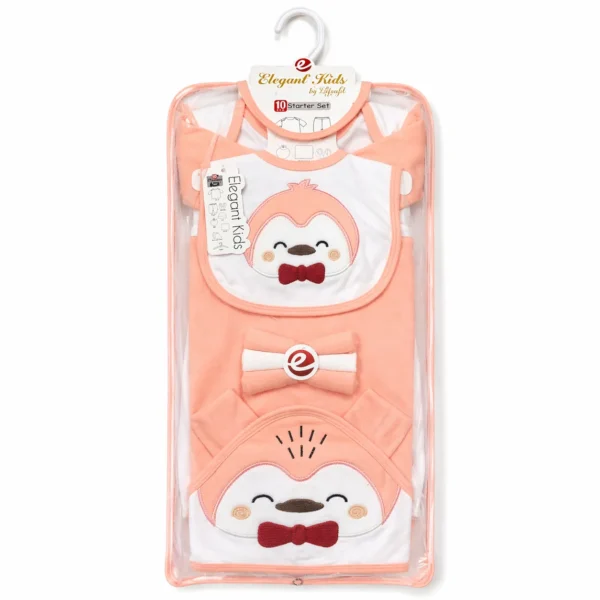 Newborn Baby 10 Piece Starter Gift Set 3 Color Options pink