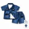 Boys Denim Shirt & Shorts Summer Coord Set 6M to 6Y main featured photo